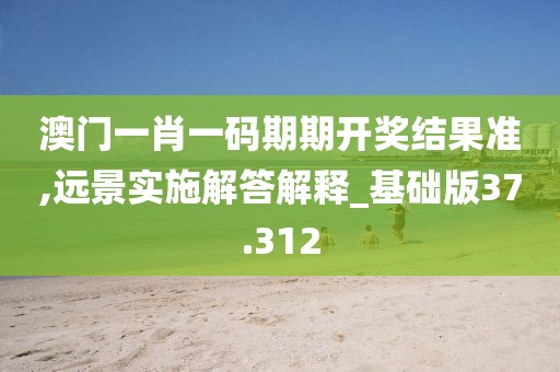 澳门一肖一码期期开奖结果准,远景实施解答解释_基础版37.312