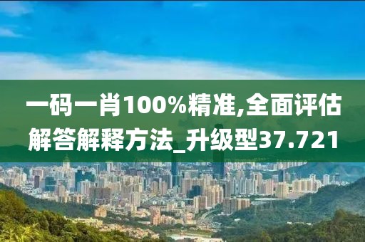 一码一肖100%精准,全面评估解答解释方法_升级型37.721