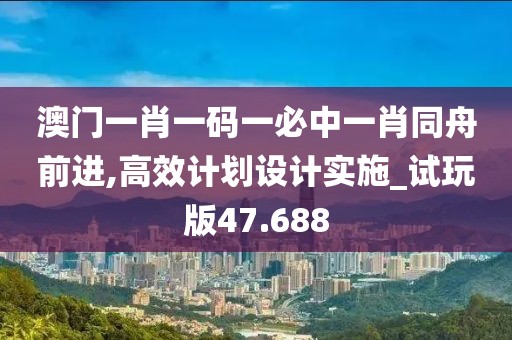 澳门一肖一码一必中一肖同舟前进,高效计划设计实施_试玩版47.688