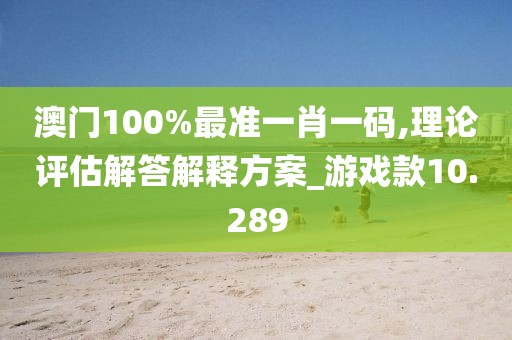 澳门100%最准一肖一码,理论评估解答解释方案_游戏款10.289