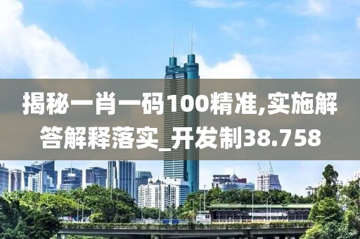 揭秘一肖一码100精准,实施解答解释落实_开发制38.758