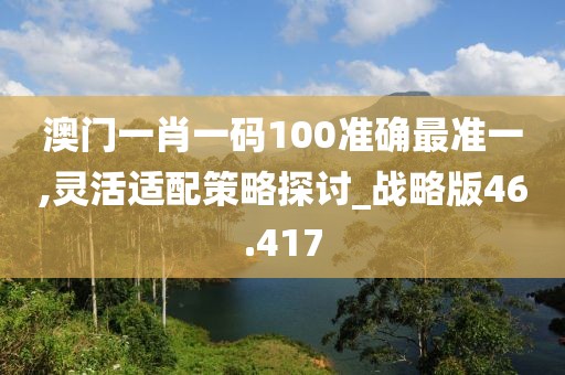 澳门一肖一码100准确最准一,灵活适配策略探讨_战略版46.417