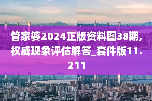 管家婆2024正版资料图38期,权威现象评估解答_套件版11.211