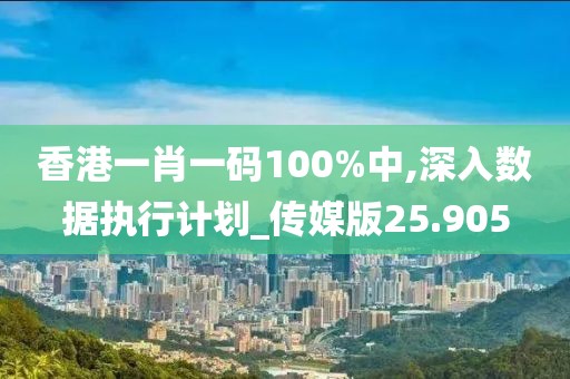 香港一肖一码100%中,深入数据执行计划_传媒版25.905