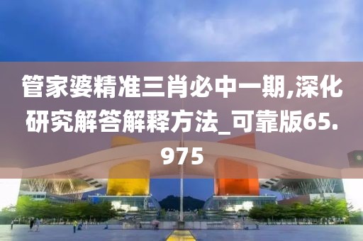 管家婆精准三肖必中一期,深化研究解答解释方法_可靠版65.975