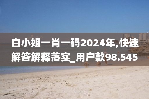 白小姐一肖一码2024年,快速解答解释落实_用户款98.545