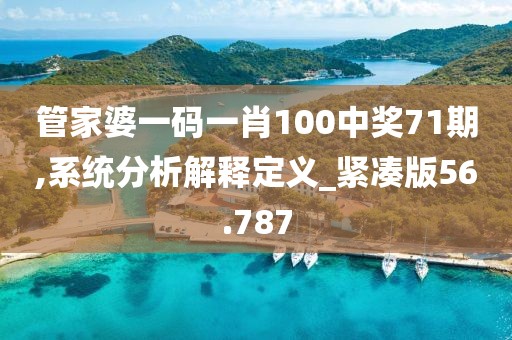 管家婆一码一肖100中奖71期,系统分析解释定义_紧凑版56.787