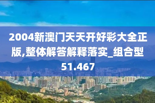2004新澳门天天开好彩大全正版,整体解答解释落实_组合型51.467