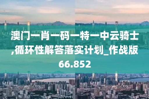 澳门一肖一码一特一中云骑士,循环性解答落实计划_作战版66.852