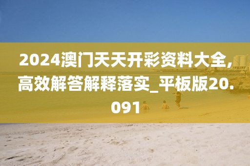 2024澳门天天开彩资料大全,高效解答解释落实_平板版20.091