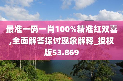 最准一码一肖100%精准红双喜,全面解答探讨现象解释_授权版53.869