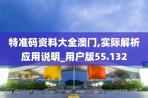 特准码资料大全澳门,实际解析应用说明_用户版55.132
