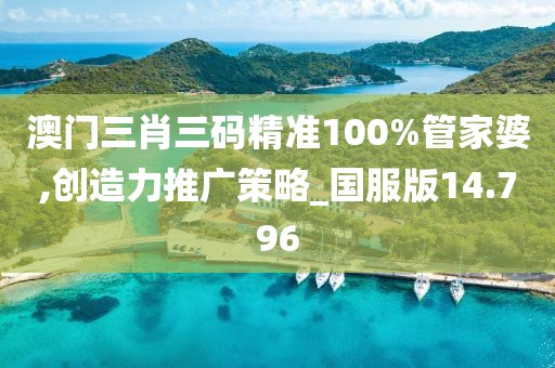 澳门三肖三码精准100%管家婆,创造力推广策略_国服版14.796