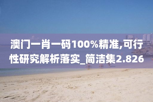 澳门一肖一码100%精准,可行性研究解析落实_简洁集2.826