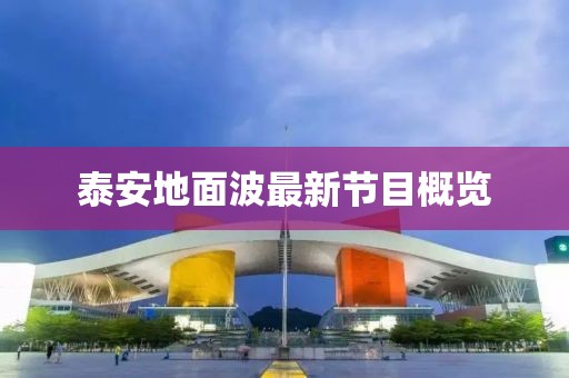 泰安地面波最新节目概览