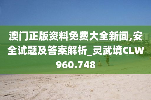 澳门正版资料免费大全新闻,安全试题及答案解析_灵武境CLW960.748