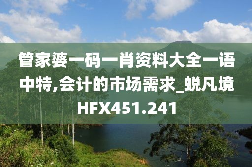 管家婆一码一肖资料大全一语中特,会计的市场需求_蜕凡境HFX451.241