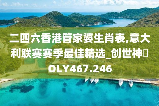 二四六香港管家婆生肖表,意大利联赛赛季最佳精选_创世神衹OLY467.246
