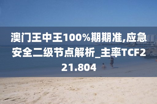 澳门王中王100%期期准,应急安全二级节点解析_主率TCF221.804