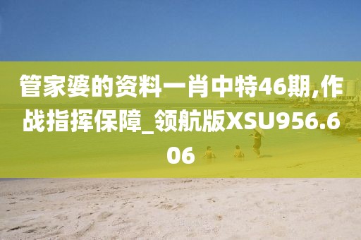 管家婆的资料一肖中特46期,作战指挥保障_领航版XSU956.606
