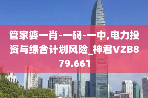 管家婆一肖-一码-一中,电力投资与综合计划风险_神君VZB879.661