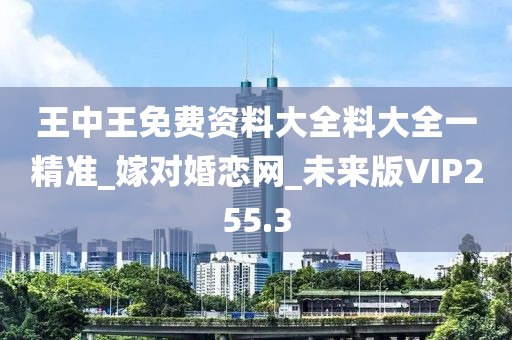 王中王免费资料大全料大全一精准_嫁对婚恋网_未来版VIP255.3