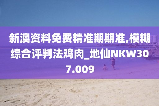新澳资料免费精准期期准,模糊综合评判法鸡肉_地仙NKW307.009