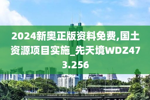 2024新奥正版资料免费,国土资源项目实施_先天境WDZ473.256