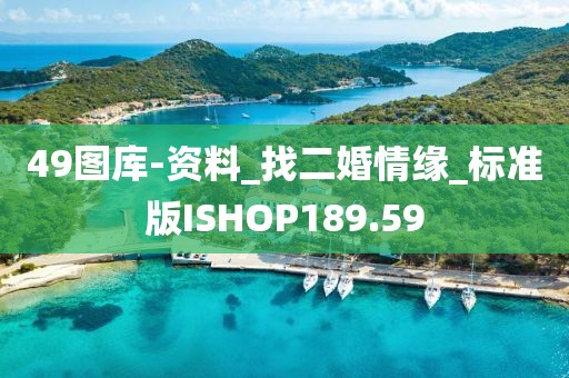 49图库-资料_找二婚情缘_标准版ISHOP189.59