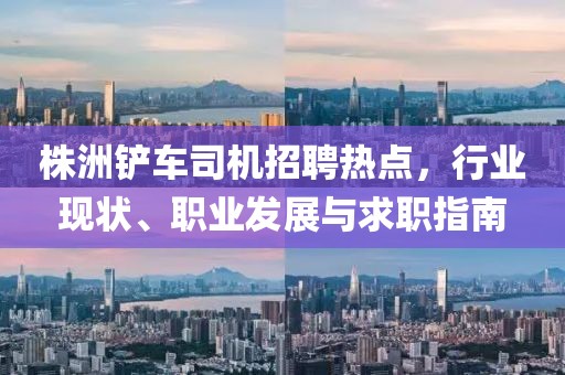 株洲铲车司机招聘热点，行业现状、职业发展与求职指南