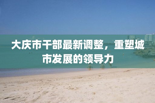 大庆市干部最新调整，重塑城市发展的领导力