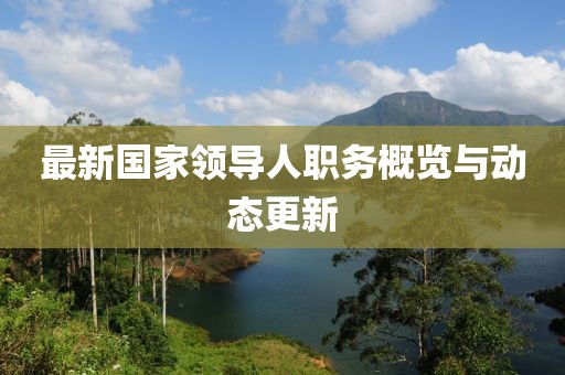 最新国家领导人职务概览与动态更新