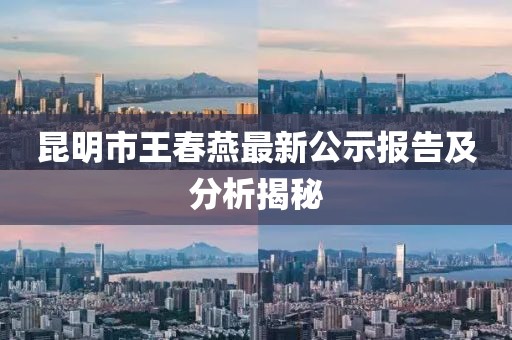 昆明市王春燕最新公示报告及分析揭秘