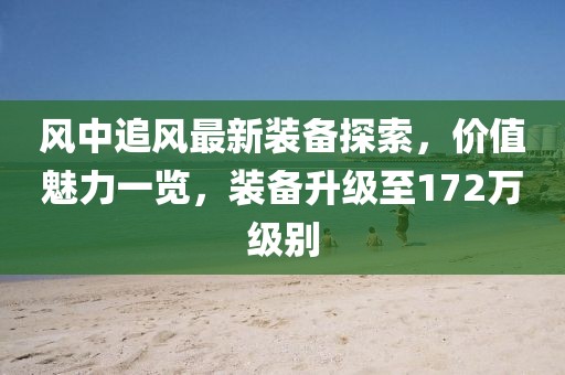 风中追风最新装备探索，价值魅力一览，装备升级至172万级别