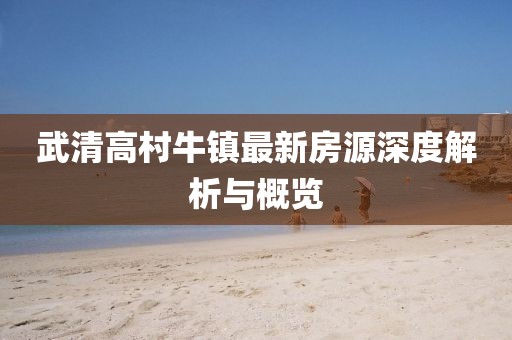 武清高村牛镇最新房源深度解析与概览