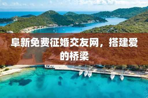 阜新免费征婚交友网，搭建爱的桥梁