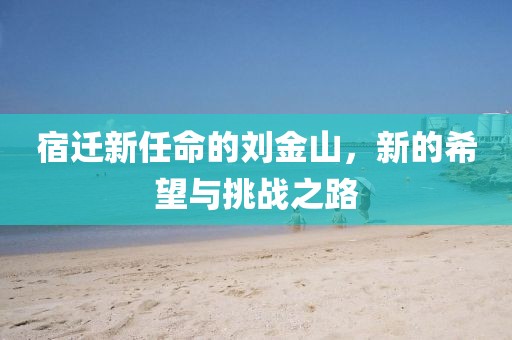 宿迁新任命的刘金山，新的希望与挑战之路