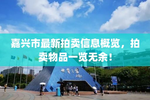 嘉兴市最新拍卖信息概览，拍卖物品一览无余！