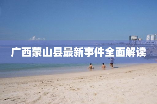 广西蒙山县最新事件全面解读
