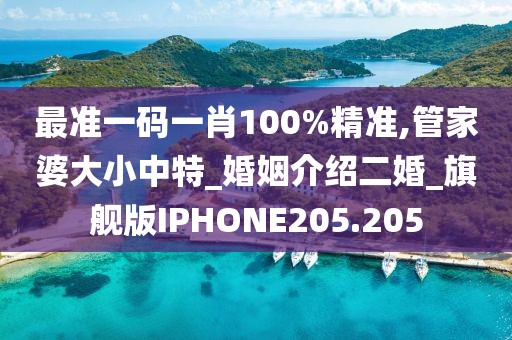 最准一码一肖100%精准,管家婆大小中特_婚姻介绍二婚_旗舰版IPHONE205.205
