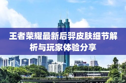 王者荣耀最新后羿皮肤细节解析与玩家体验分享