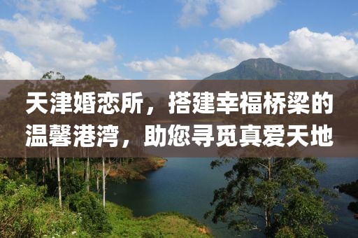 天津婚恋所，搭建幸福桥梁的温馨港湾，助您寻觅真爱天地