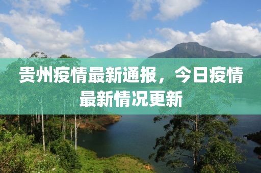 贵州疫情最新通报，今日疫情最新情况更新
