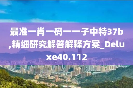 最准一肖一码一一子中特37b,精细研究解答解释方案_Deluxe40.112