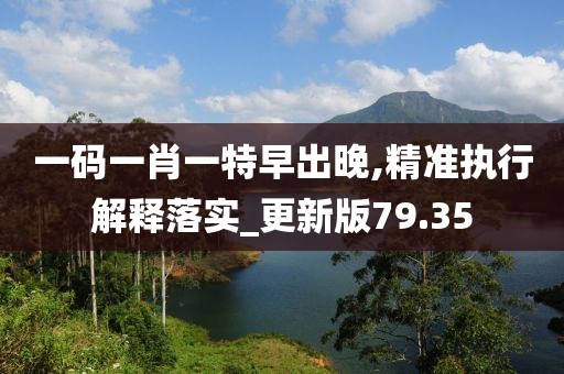 一码一肖一特早出晚,精准执行解释落实_更新版79.35