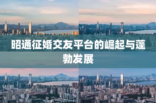 昭通征婚交友平台的崛起与蓬勃发展