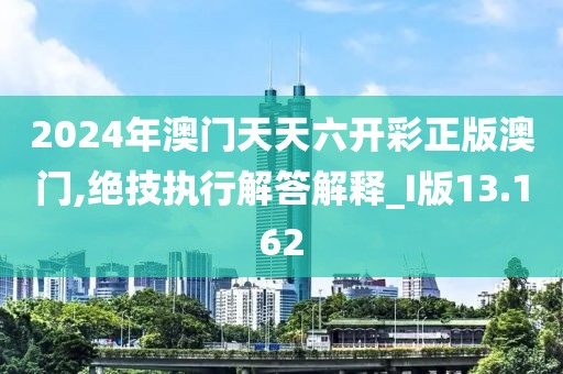 2024年澳门天天六开彩正版澳门,绝技执行解答解释_I版13.162