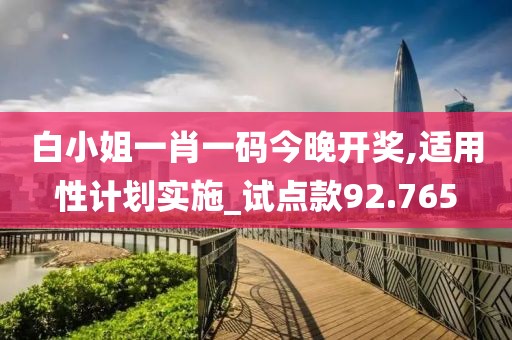 白小姐一肖一码今晚开奖,适用性计划实施_试点款92.765