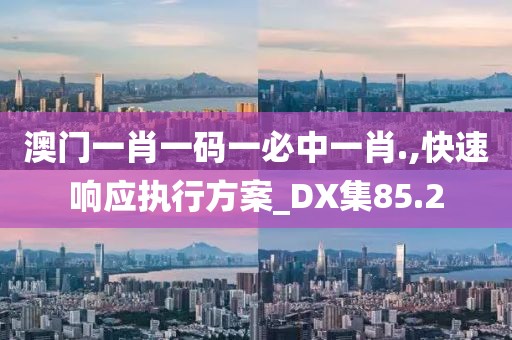 澳门一肖一码一必中一肖.,快速响应执行方案_DX集85.2