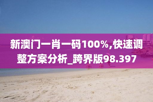 新澳门一肖一码100%,快速调整方案分析_跨界版98.397